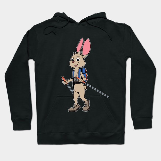 Casual Bunny Hikes - Hiking Hoodie by Modern Medieval Design
